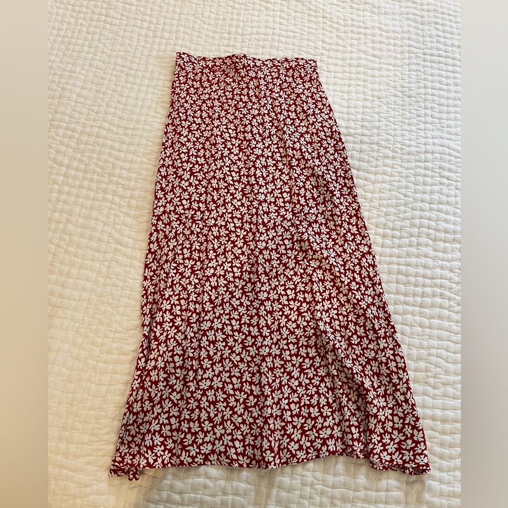 Floral Reformation midi skirt